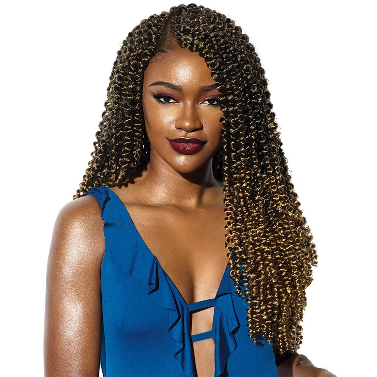 Sensationnel Ruwa Prestretched Braids-3X Water Wave 18in,1pk 2 DARKBROWN
