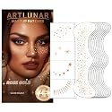 Artlunar 12Pcs Face Glitter Makeup Patches, Glitter Makeup Accessories for Women & Girls, Perfect for Music Festivals, Easter, Concerts, Parties Beauty & Personal Care Artlunar