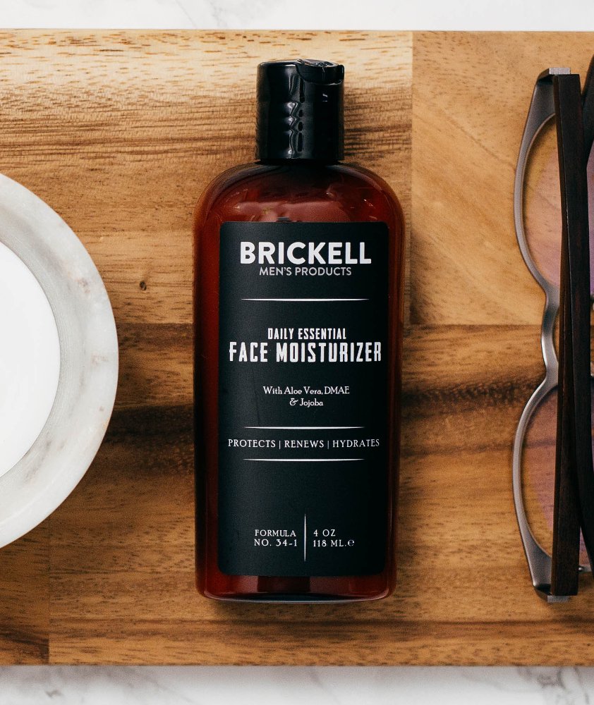 Brickell Men's Daily Essential Face Moisturizer for Men, Natural and Organic Fast-Absorbing Face Lotion with Hyaluronic Acid, Green Tea, and Jojoba, 4 Beauty & Personal Care Brickell Men's Products