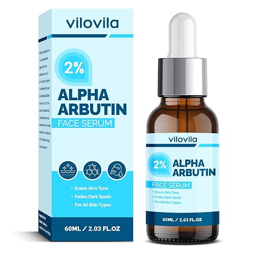 ViloVila 2% Alpha Arbutin Face Serum (2 Fl oz), Alpha Arbutin 2% + HA for Men and Women, Face Serum with Niacinamide & Tranexamic Acid, Hydrating Beauty & Personal Care ViloVila