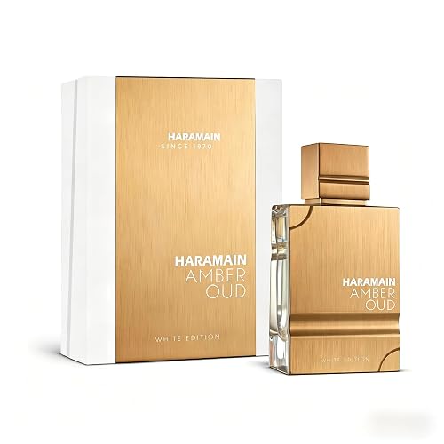 HARAMAIN AMBER OUD White Edition Eau De Parfum Spray for Unisex 2 Ounce Men's and Women's Long-lasting Perfume Beauty & Personal Care HARAMAIN AMBER OUD