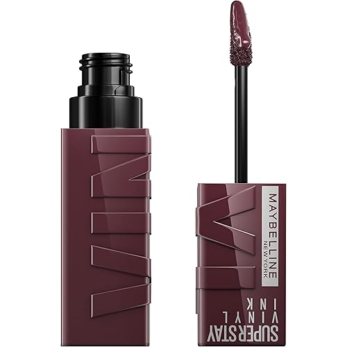 Maybelline Super Stay Vinyl Ink Longwear No-Budge Liquid Lipcolor Makeup, Highly Pigmented Color and Instant Shine, Fearless, Brown Lipstick, 0.14 fl Beauty & Personal Care MAYBELLINE