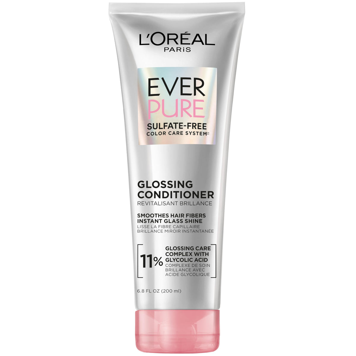 L’Oreal Paris Sulfate Free Glossing Conditioner with Glycolic Acid, Provides Intense Glass Hair Shine, Smoothness & Soft Feel, Suitable for Dull, Dry