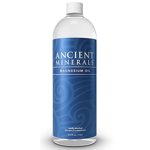 Ancient Minerals Magnesium Oil Refill Bottle, high Concentration Topical Genuine Zechstein Magnesium Chloride Topical Magnesium (33oz) Beauty & Personal Care Ancient Minerals