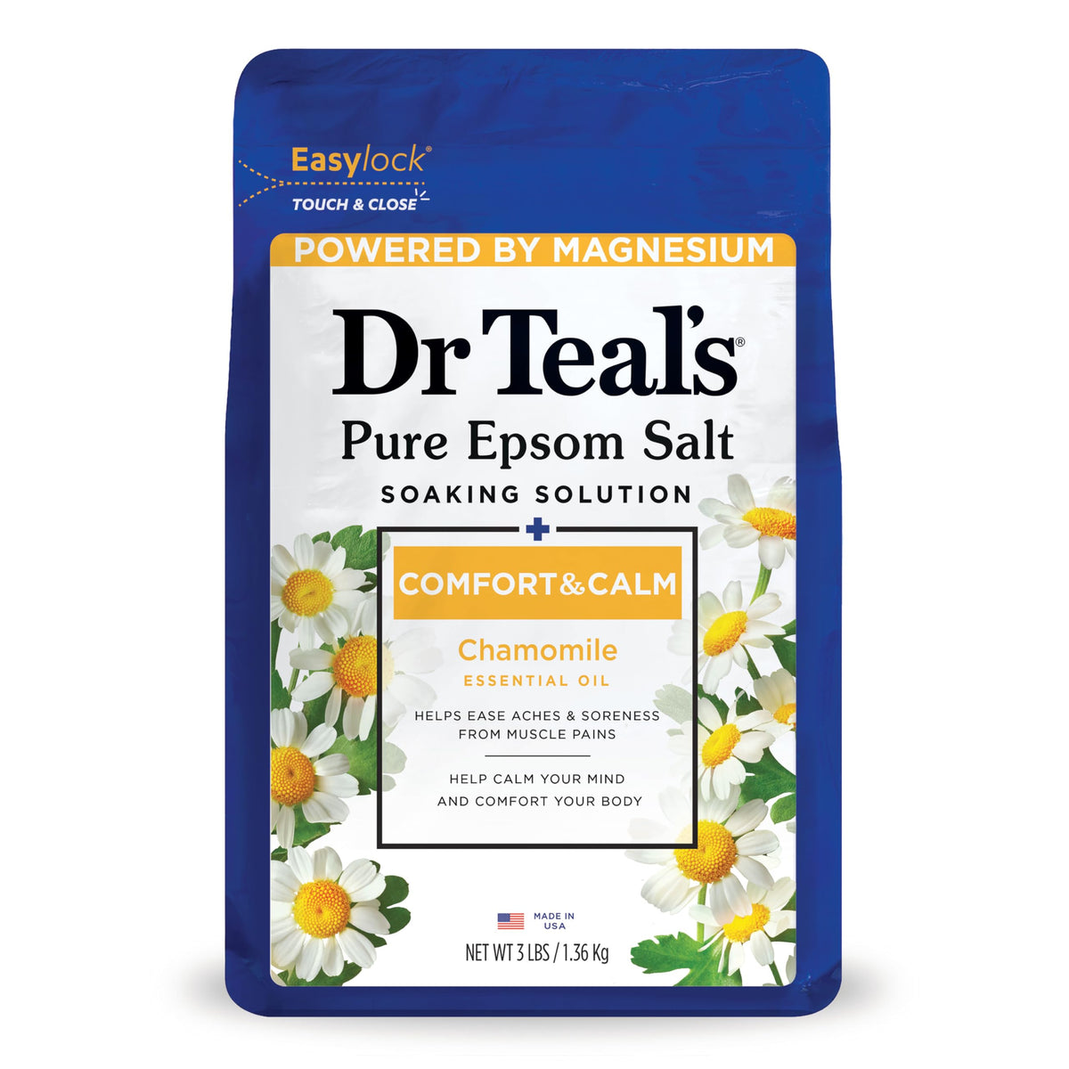 Dr Teal's Epsom Salt Soaking Solution, Chamomile, 48 Oz Beauty and Personal Care Dr Teal's