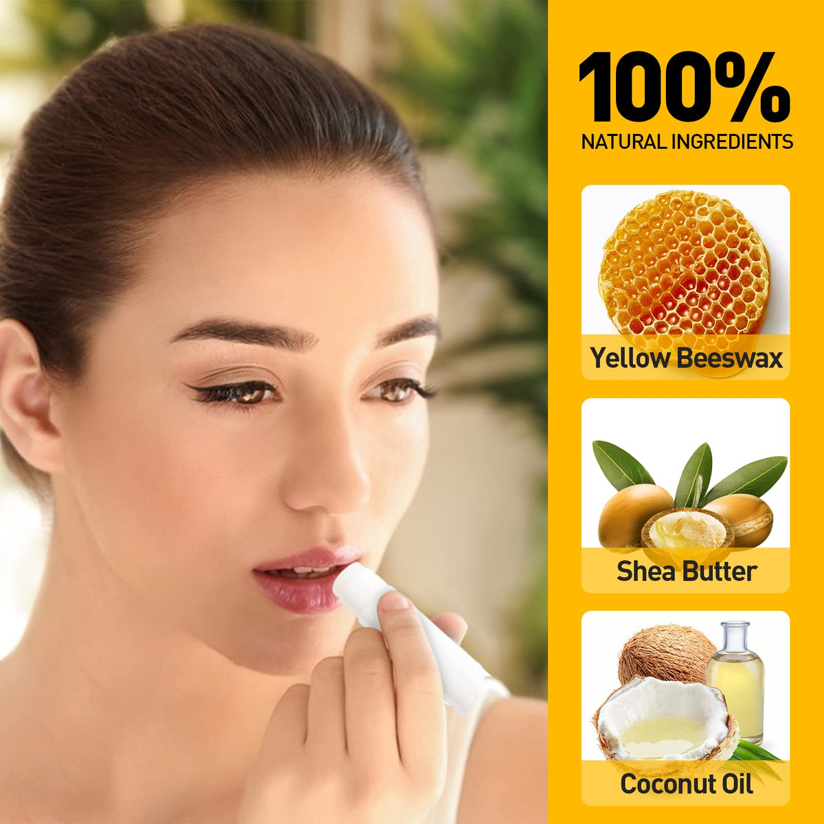 DMSKY 100-Pack Lip Balm Bulk 5 Flavors with Vitamin E and 100% Coconut Oil, Lip Care Product, Moisturizing Lip Balm for dry cracked lips Beauty & Personal Care Dmsky