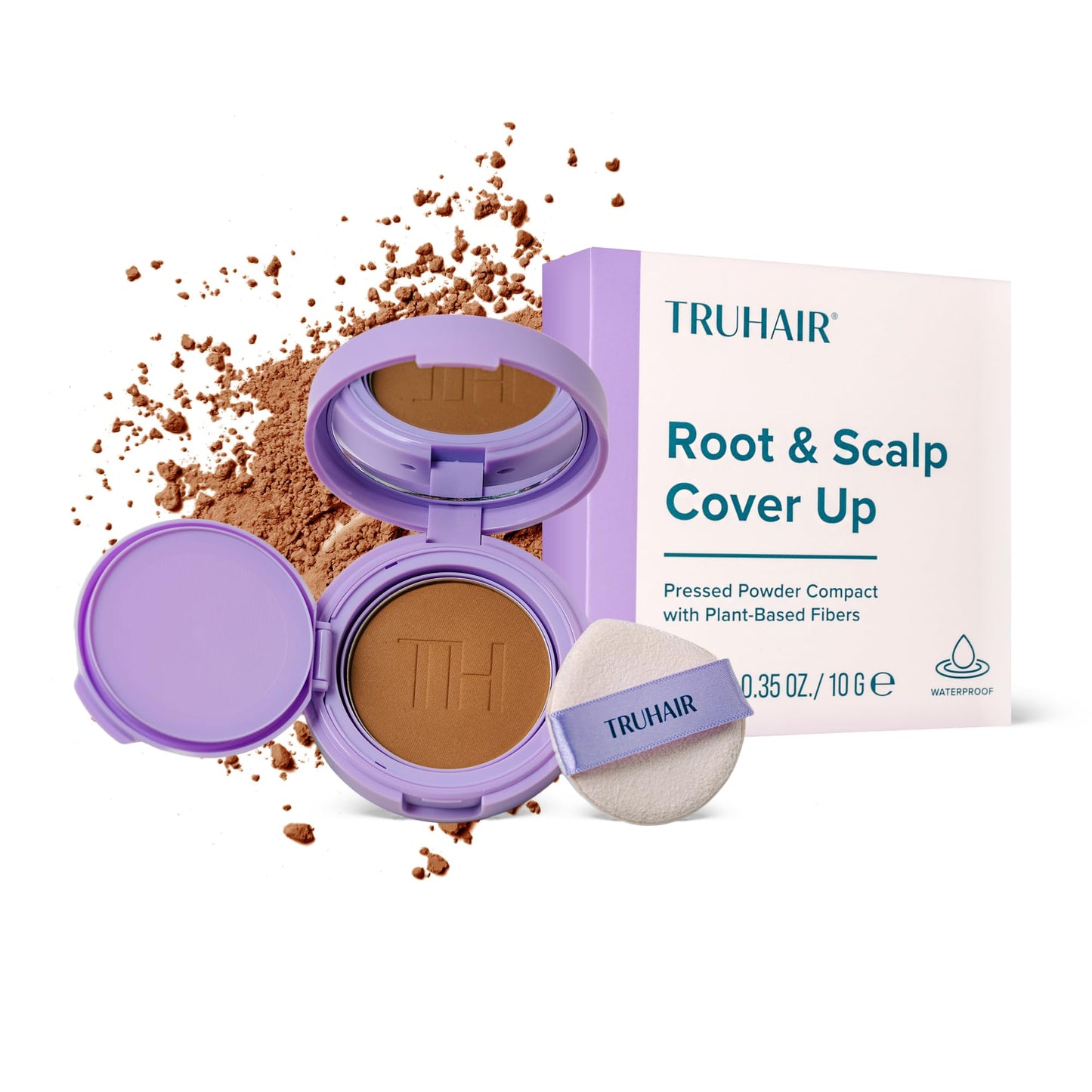 TRUHAIR Root & Scalp Cover Up Pressed Powder Compact, Waterproof, Weightless Hair Coverage & Bald Spot Concealing, Root Touch Up Hair Color for Gray Beauty & Personal Care Truhair