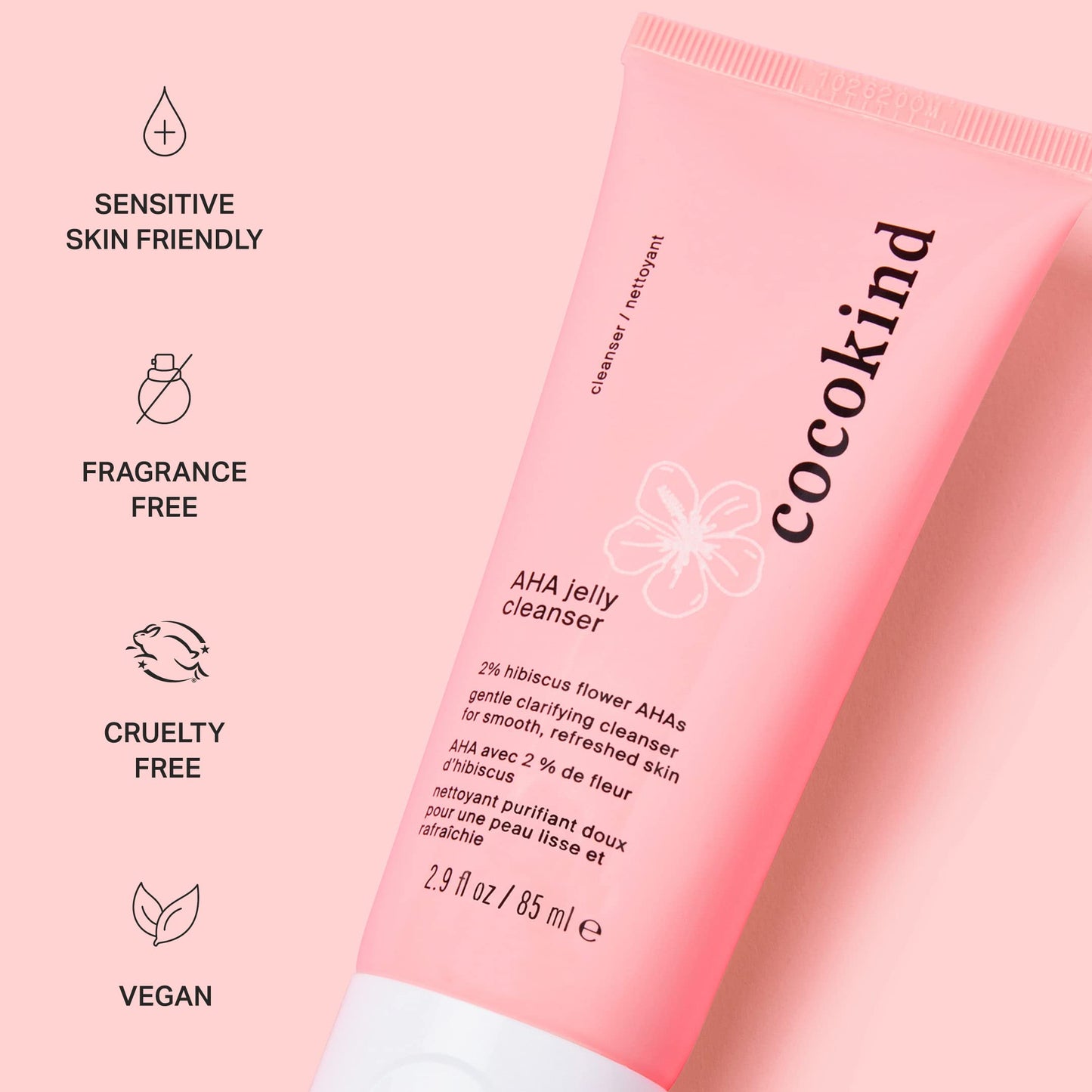 Cocokind AHA Jelly Cleanser, Gentle Face Wash and AHA BHA Cleanser with Hyaluronic Acid, Exfoliating Face Wash for Oily Skin Beauty & Personal Care Cocokind