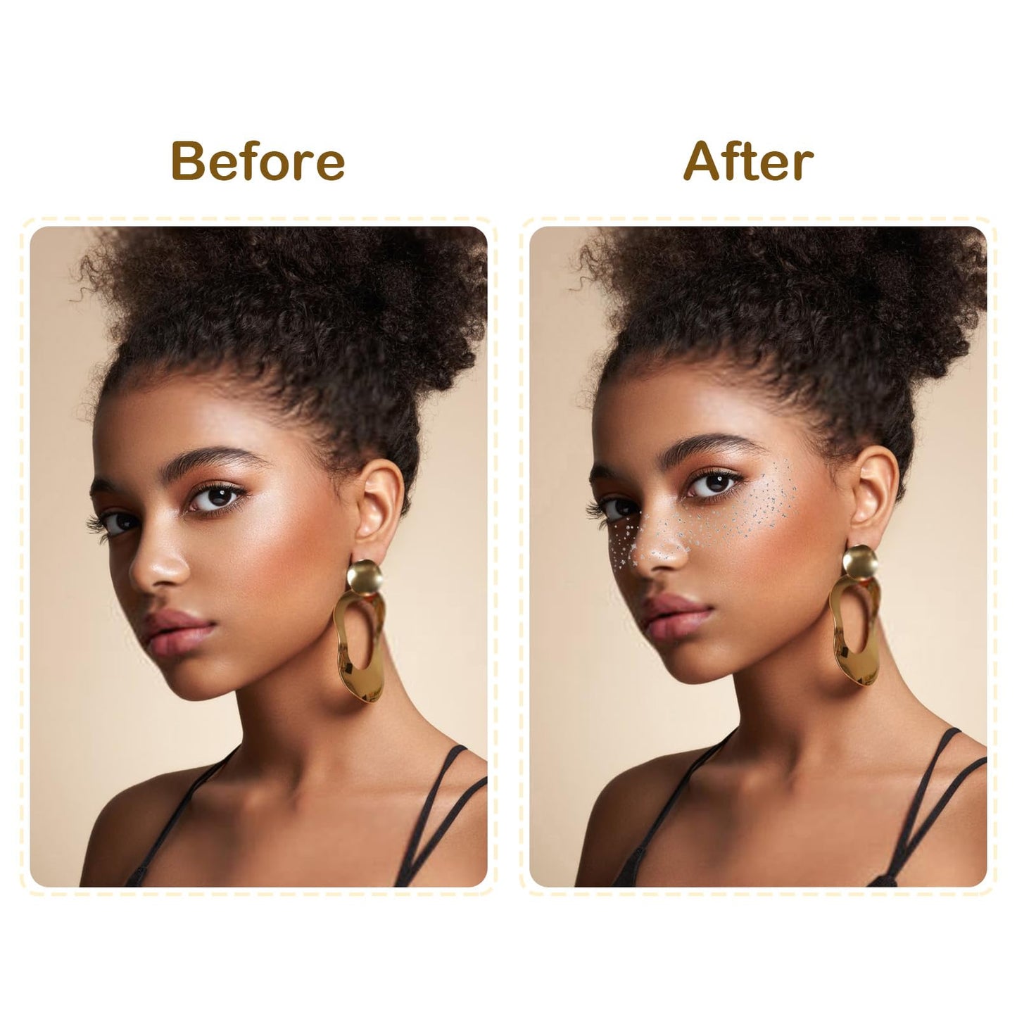 Artlunar 12Pcs Face Glitter Makeup Patches, Glitter Makeup Accessories for Women & Girls, Perfect for Music Festivals, Easter, Concerts, Parties Beauty & Personal Care Artlunar