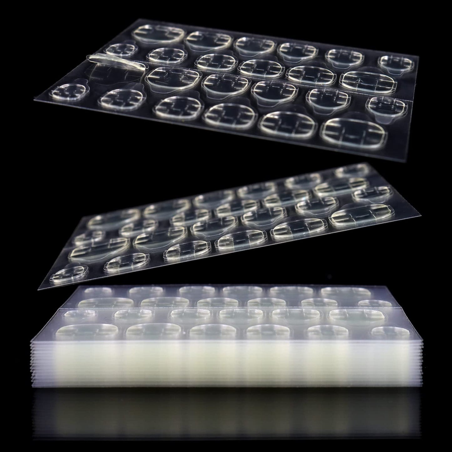 Allstarry 288pcs (12 Sheets) Adhesive Tabs Waterproof Breathable Glue Tabs Double-Sided Nail Jelly Sticker Super Sticky Fake Nail Glue Stickers Beauty & Personal Care Allstarry