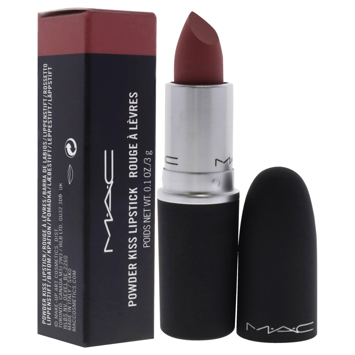 MAC Powder Kiss Lipstick - 930 Brickthrough for Women - 0.10 oz Lipstick Beauty & Personal Care MAC