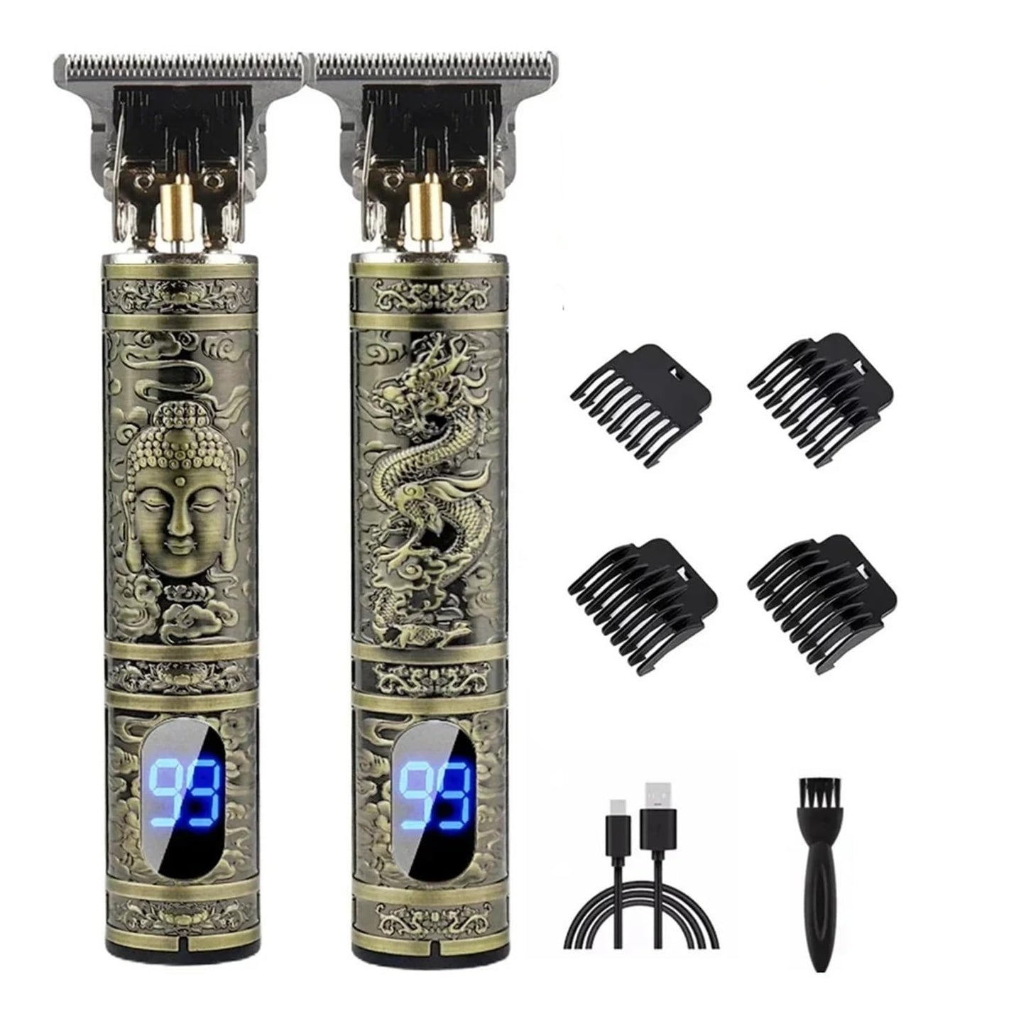 Razors T9 LCD Electric Hair Clipper Oil Shaving Head Electric Pusher Carving Electric Shaver Rechargeble Hair Trimmer for Men Care(LCD Black) Beauty and Personal Care EWKYLSEM