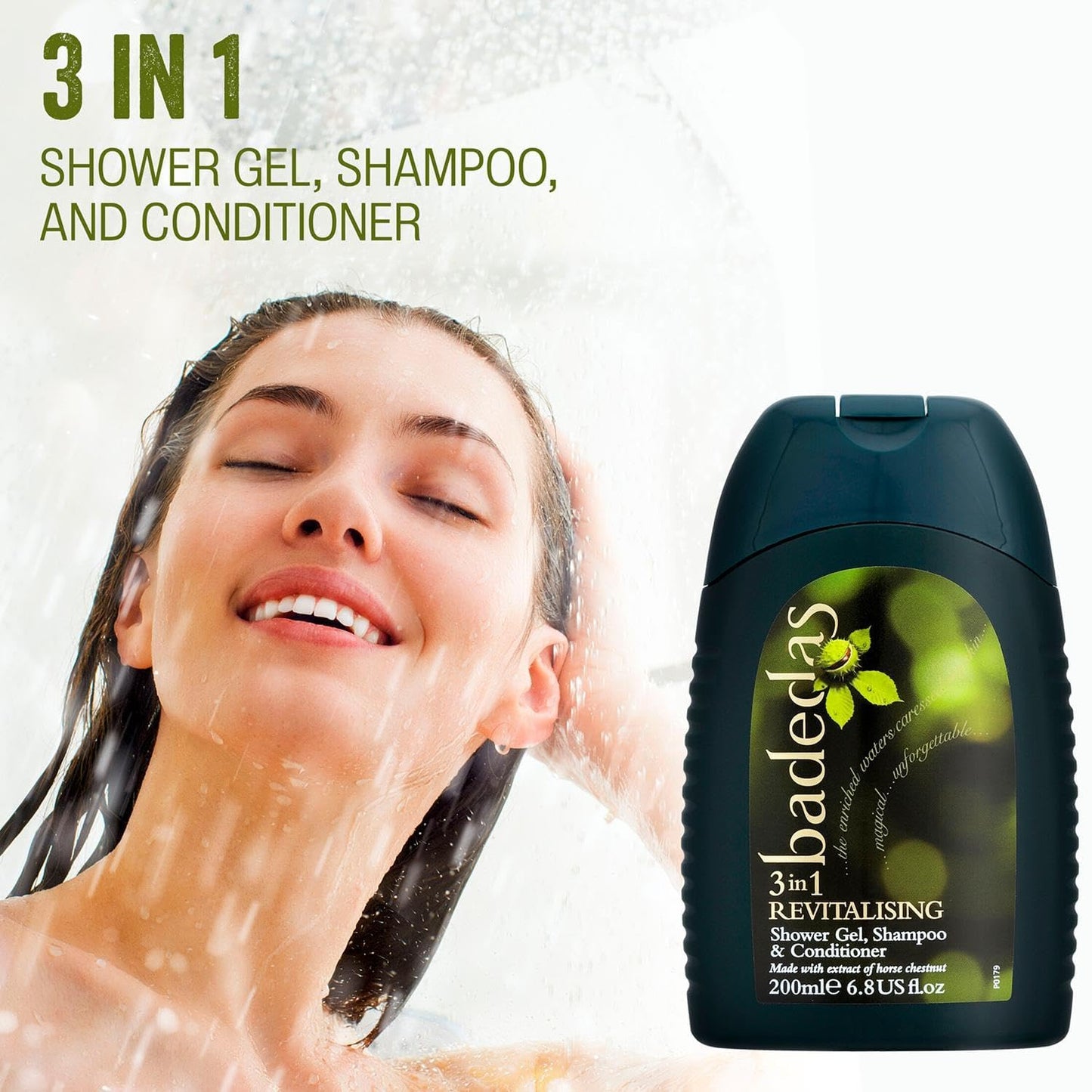 Badedas Revitalising Shower Gel, Shampoo & Conditioner 200ml (PACK OF 2) Beauty & Personal Care Badedas