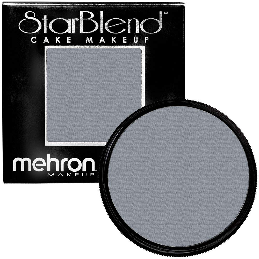 Mehron Makeup StarBlend - LIGHT GREY, Wet/Dry Pressed Powder Face Paint