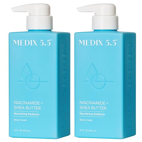 MEDIX Fragrance Free Niacinamide Face Moisturizer + Shea Butter Cream For Face & Body Lotion | Anti Aging Skin Care Firming Cream For Wrinkles, Dark Beauty & Personal Care Medix 5.5