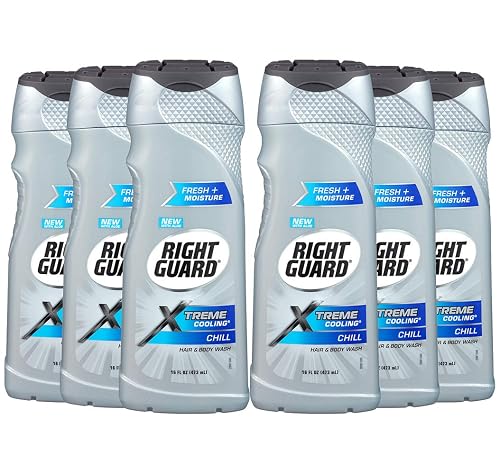Right Guard Xtreme Cooling Hair and Body Wash, Chill, 16 Oz (Pack of 6) Beauty & Personal Care Right Guard