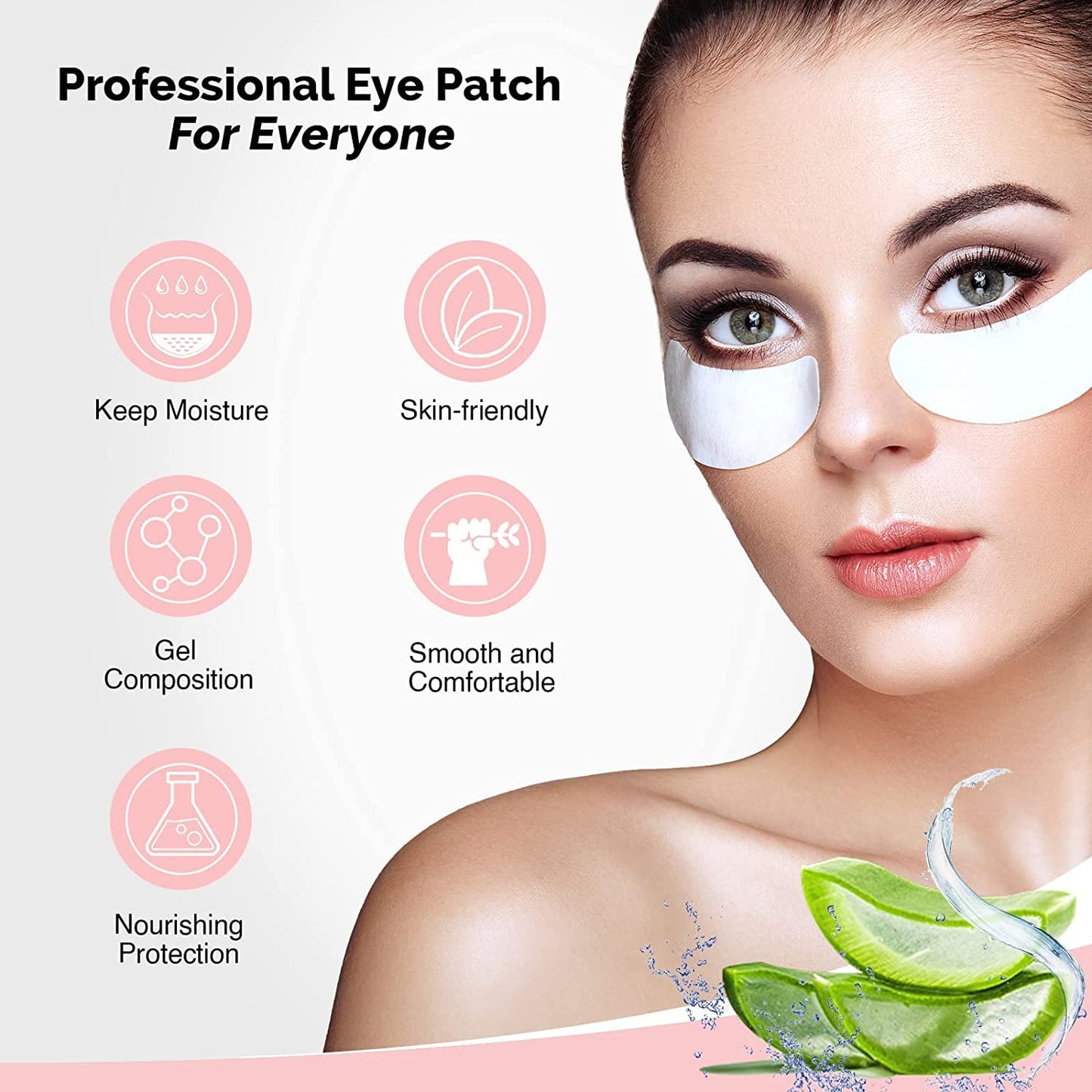 100 Pairs GreenLife Natural Hydrogel Eye Gel Pads - Collagen and Aloe Vera Patches for Under Eyes - Eyelash Extension Kit Beauty & Personal Care GreenLife