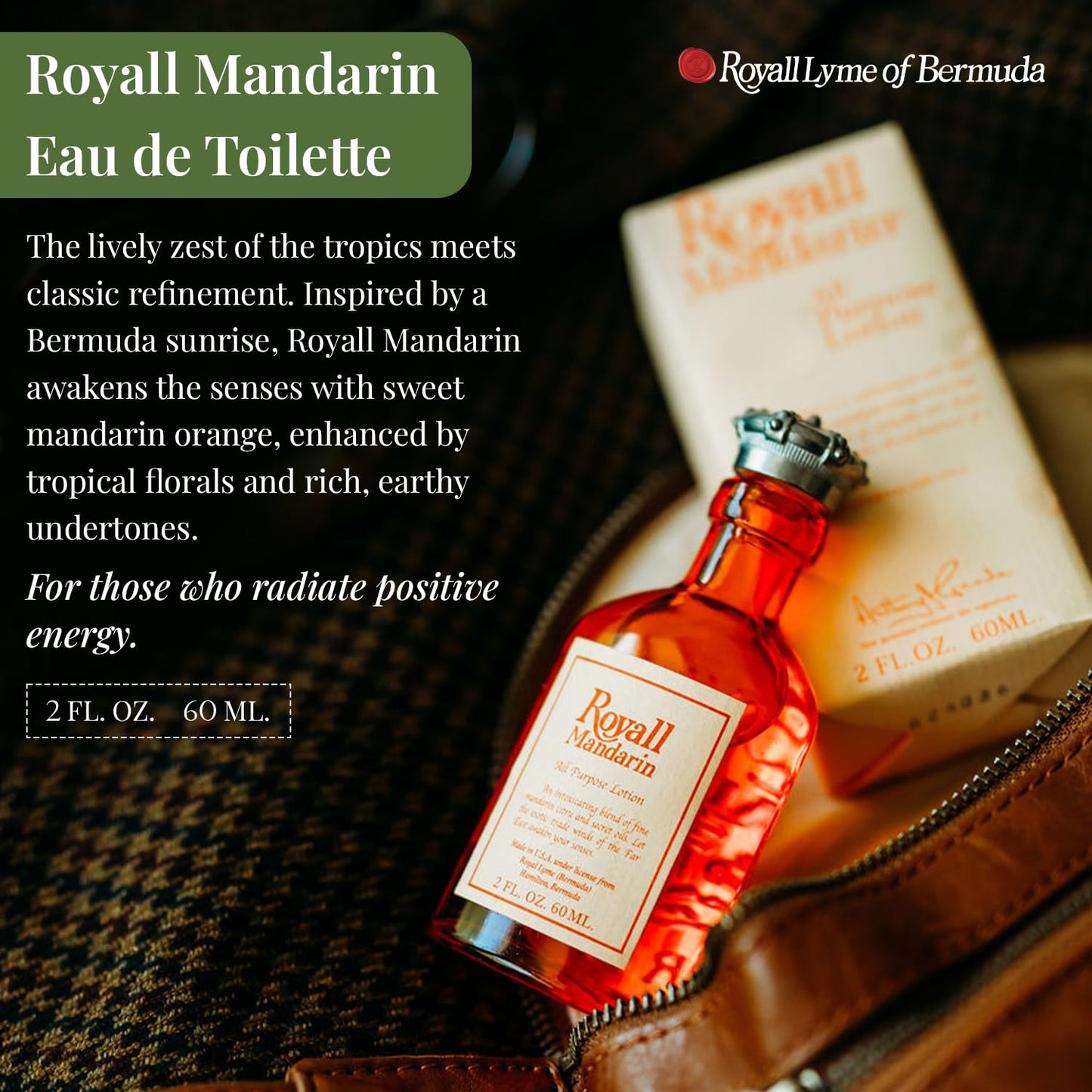 Royall Mandarin Eau de Toilette, Classic Aftershave Cologne for Men with Bay Rum, Royal Lyme Fine Perfume Scent, Fragrance Gift, Masculine Grooming Beauty & Personal Care ROYALL LYME