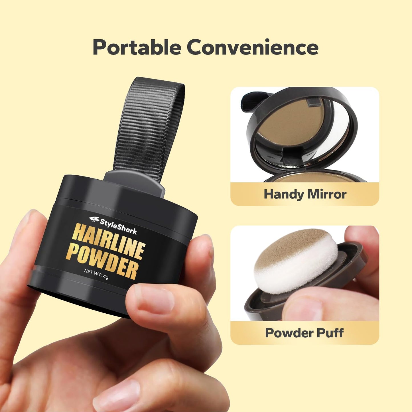 StyleShark Hairline Powder for Men & Women - Stain-Proof Root Touch Up, Quick Cover for Thinning Hair, Sweatproof Powder (Blonde) Beauty & Personal Care StyleShark