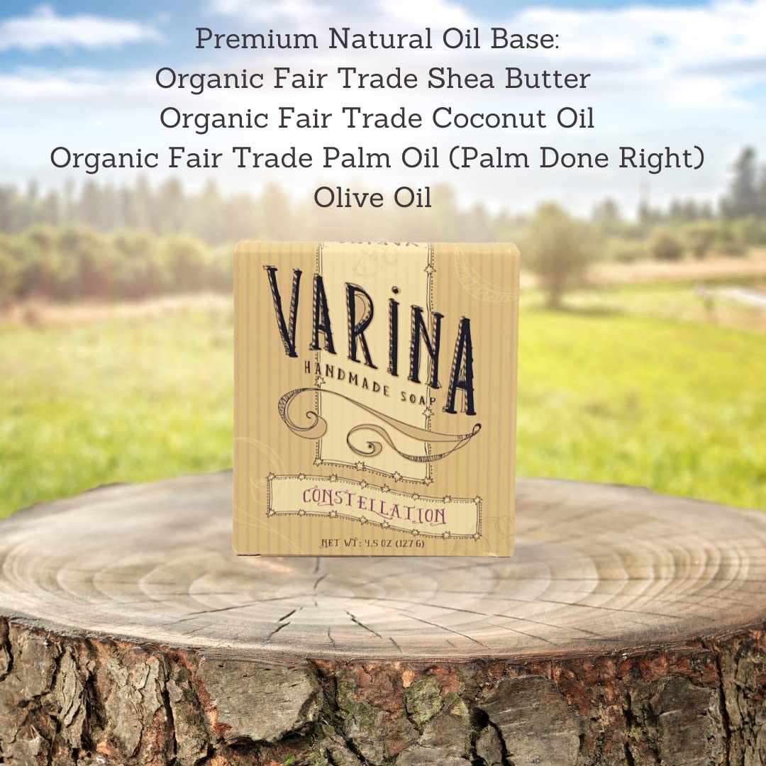 Varina Natural Constellation Bar Soap - Gentle Cleansing for Sensitive Skin, Sweet and Vanilla - 3 Pack Beauty & Personal Care Varina