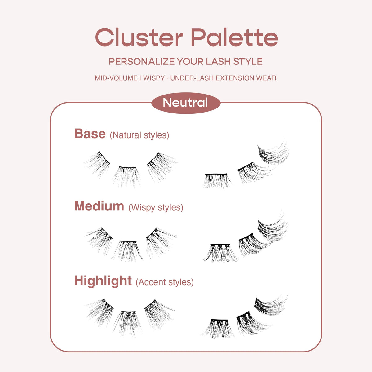 i-ENVY Cluster Palette Kit, DIY Lash Makeup, Customizable Under Lash Extension Layering All in One Convenience, Mini Applicator & Mascabond Glue