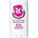 Devoted Creations Tattoo Fade Protection Stick with SPF 50+ UVA-UVB Protection, Water Resistant, Non-Greasy with Shea Butter .49oz (Pink/Blue) Beauty & Personal Care Devoted Creations