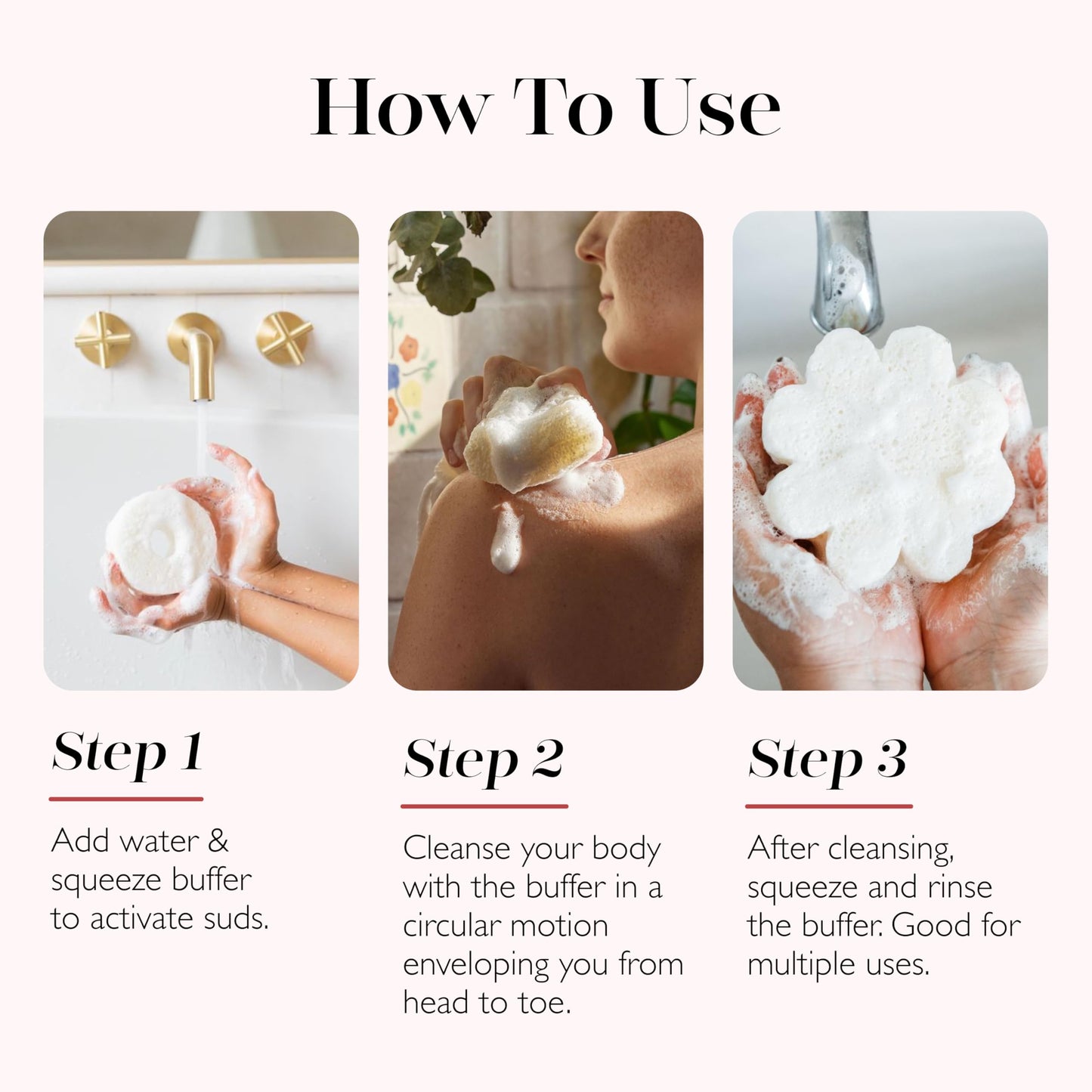 Spongellé Freesia Pear Daisy Spongette Bath Sponge - Built-in Body Wash & Body Scrubber, Shower Loofah Sponge for Women, Travel Essentials - 7+ uses Beauty and Personal Care SPONGELLÉ