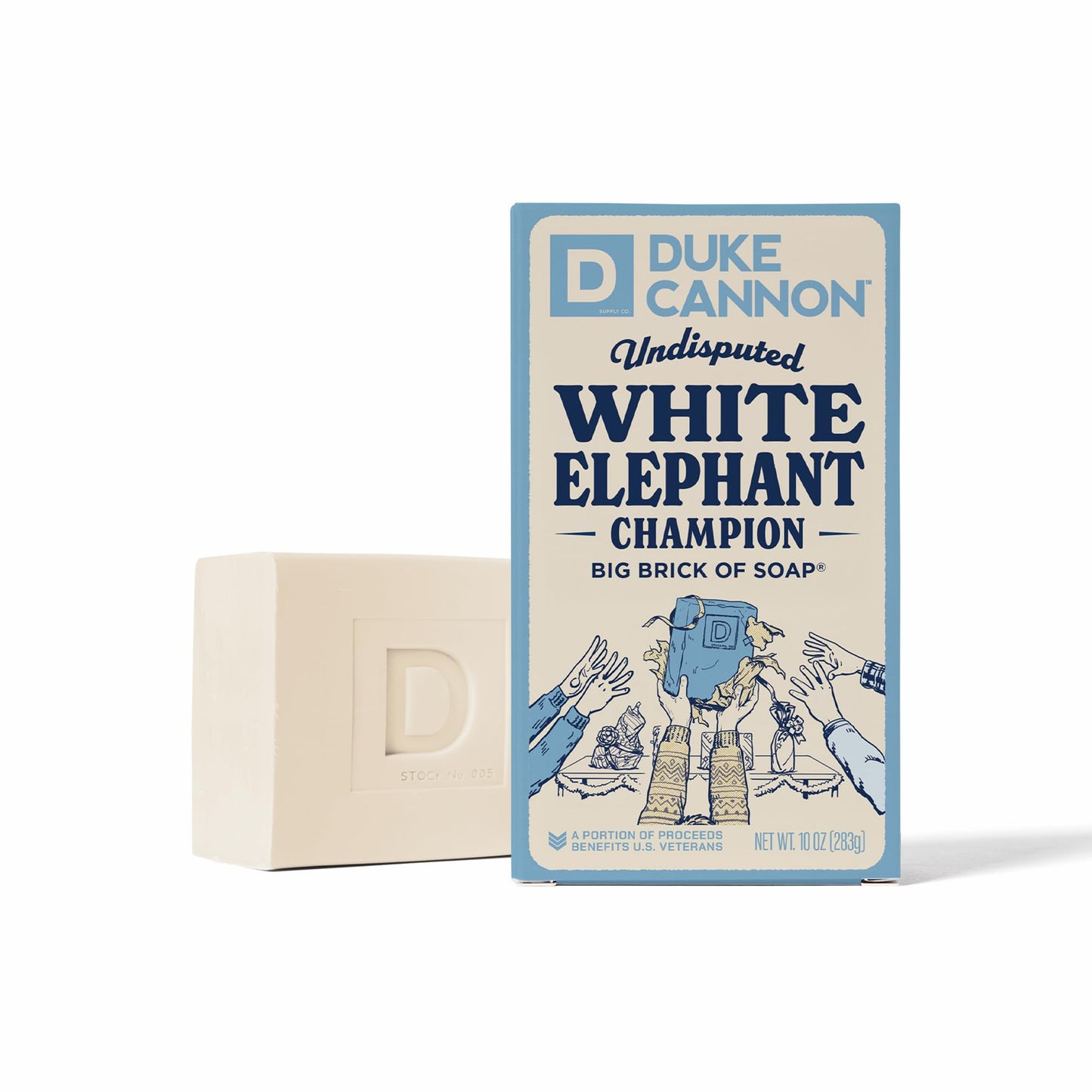 Duke Cannon Supply Co. White Elephant Bar Soap - 10oz Large Soap Brick with Citrus Musk Scent - Holiday Gag Gift, Funny White Elephant Gift Idea Beauty & Personal Care Duke Cannon Supply Co.
