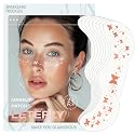 Leterly 24 Pcs Glitter Freckles Face Tattoo,Rose Gold Face Glitter Makeup Patches Cute Sparkle Freckles Patches Waterproof Makeup Speckles for Face Beauty & Personal Care Leterly