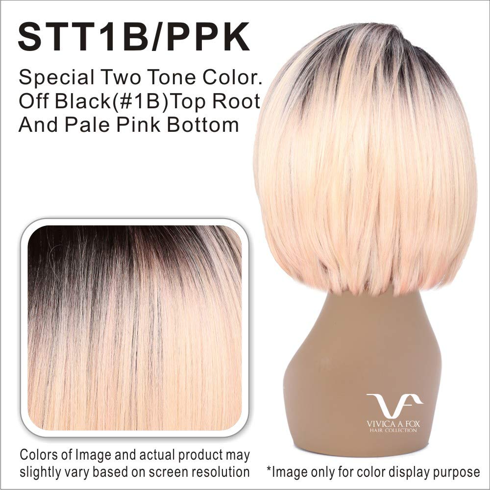Vivica A Fox Synthetic Futura Invisible Part Swiss Lace Front Wig - JARET (STT1B/PPK)