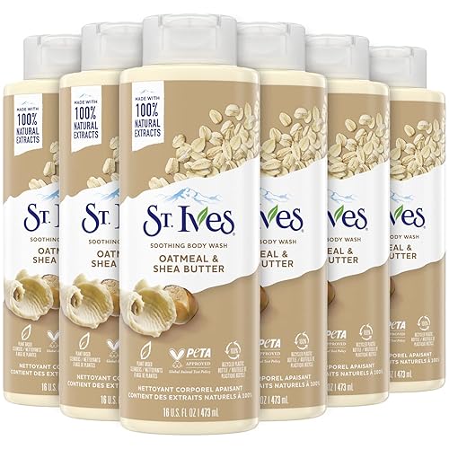 St. Ives Body Wash - Soothing Moisturizing Cleanser with Oatmeal & Shea Butter, Made with Plant-Based Cleansers and 100% Natural Extracts, 16 Oz Ea Beauty & Personal Care St. Ives