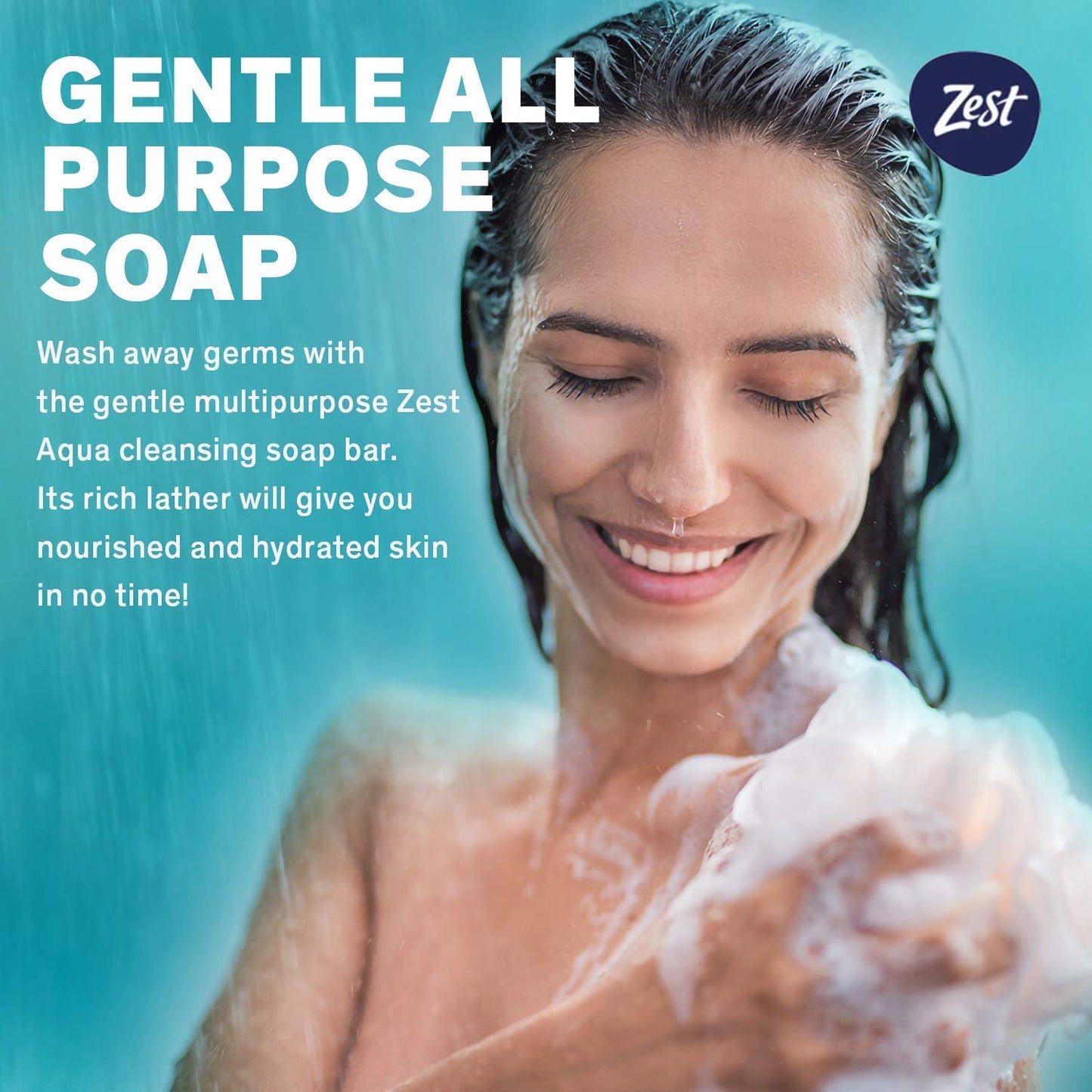 Zest Invigorating Aqua Bar Soap - 8 Bars - Refreshing Rich Lather Rinses Your Body Clean and Leaves You Feeling Moisturized with Vitamin E for Smooth Beauty & Personal Care Zest