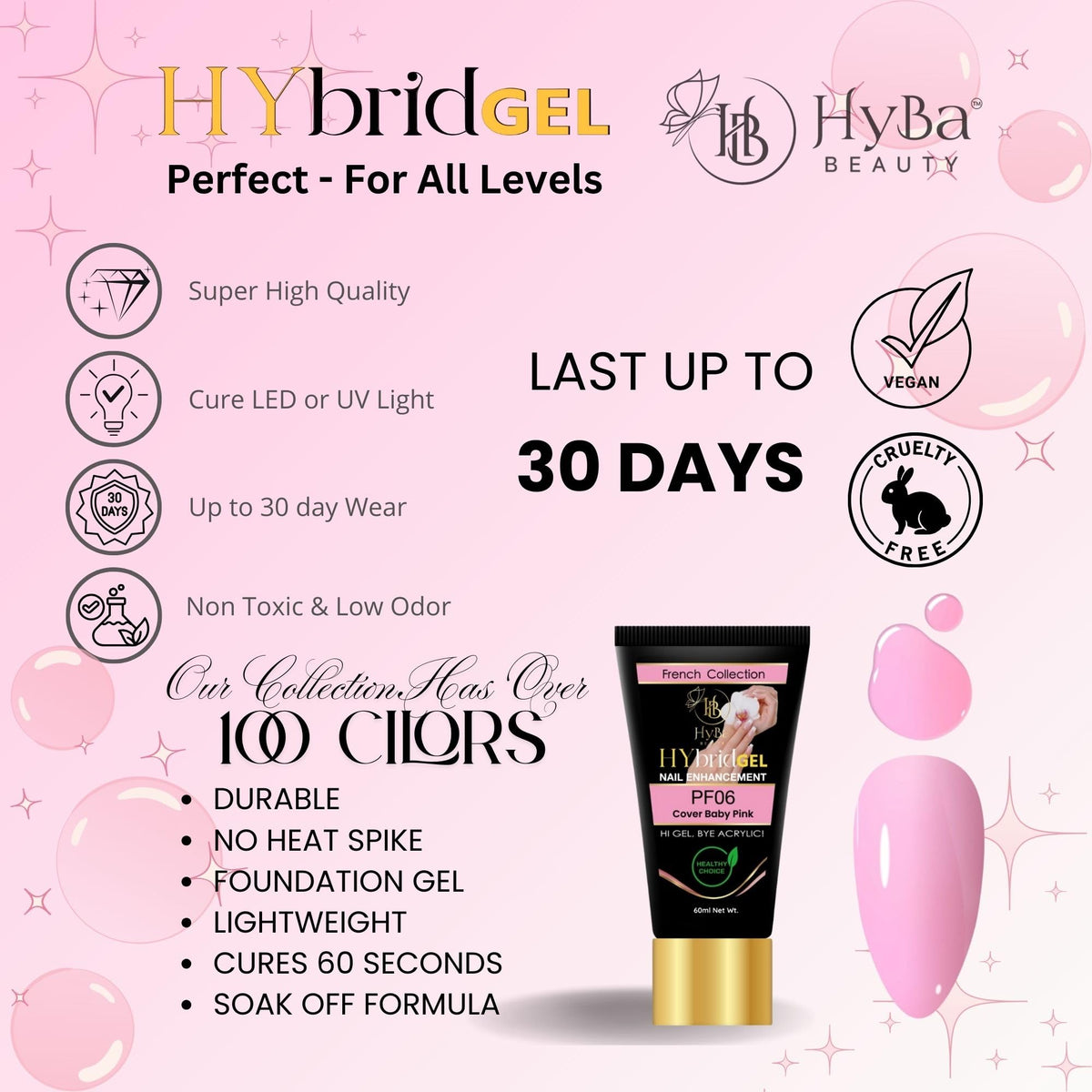 HyGEL 60ml Hybrid Gel, PF06 Cover Baby Pink