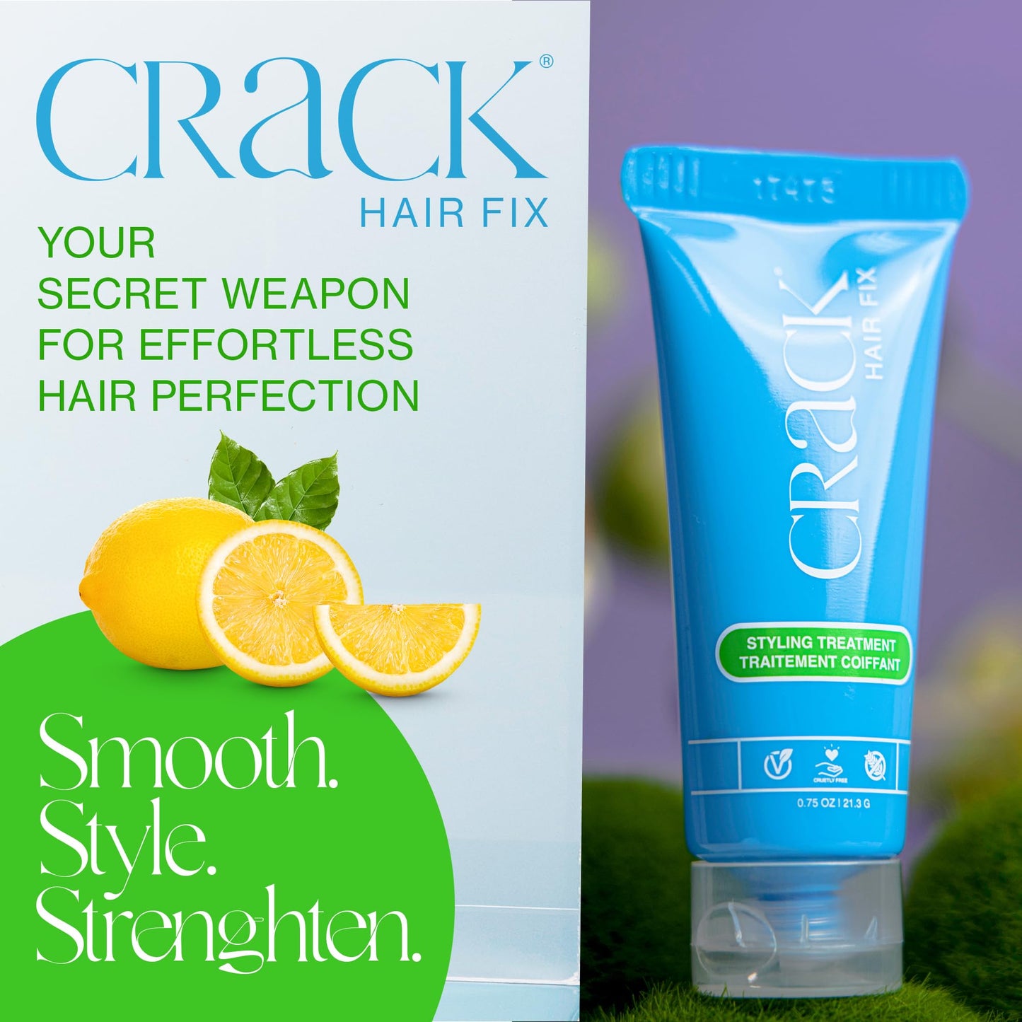Crack HAIR FIX Trial and Travel Size Styling Creme - Multi-Tasking, Anti-Frizz, Leave-In Styling Aid With Protection from Humidity, Chlorine, Heat Beauty & Personal Care Crack
