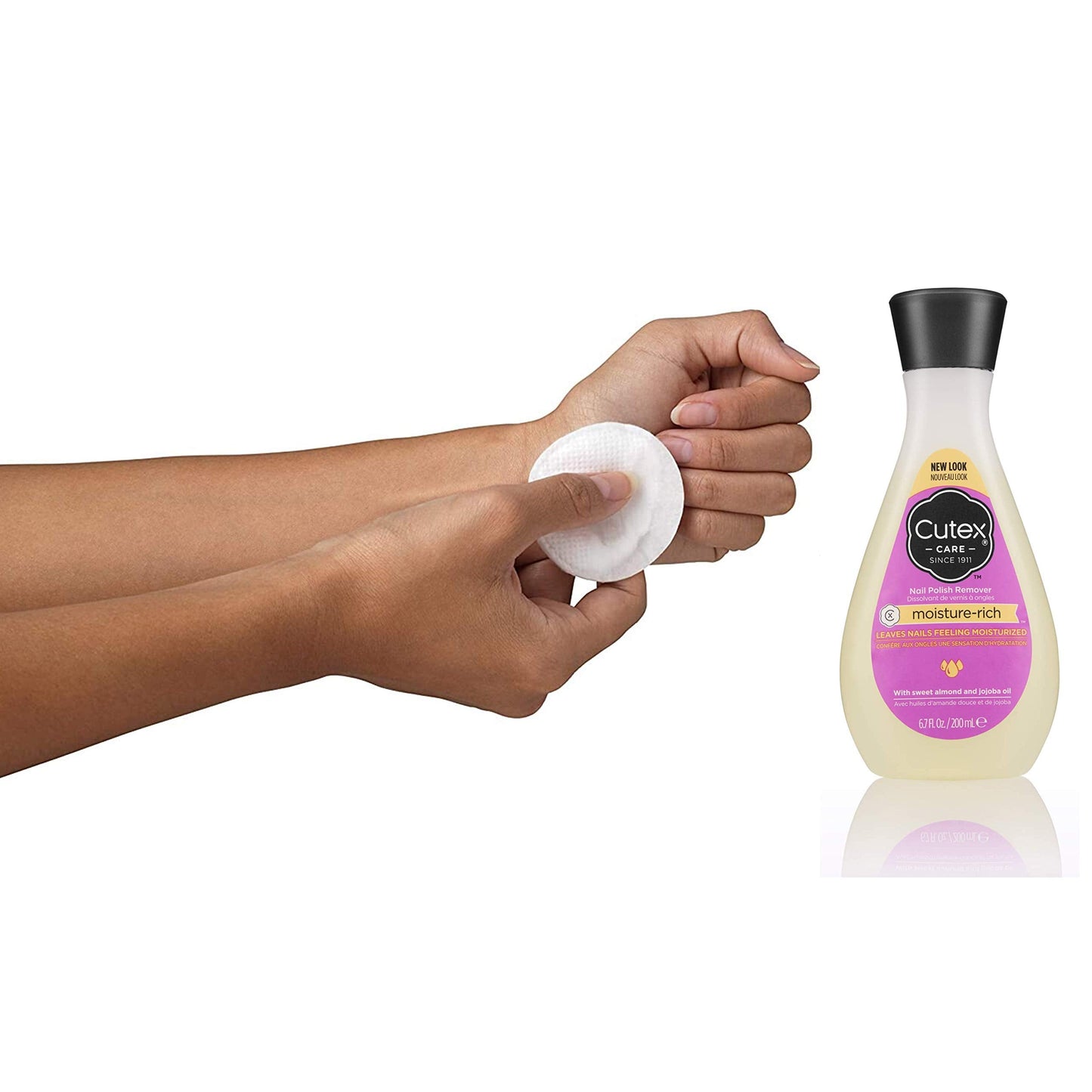 Cutex Moisture-Rich Nail Polish Remover with Sweet Almond and Jojoba Oil, 6.7 fl. oz. Beauty & Personal Care Cutex