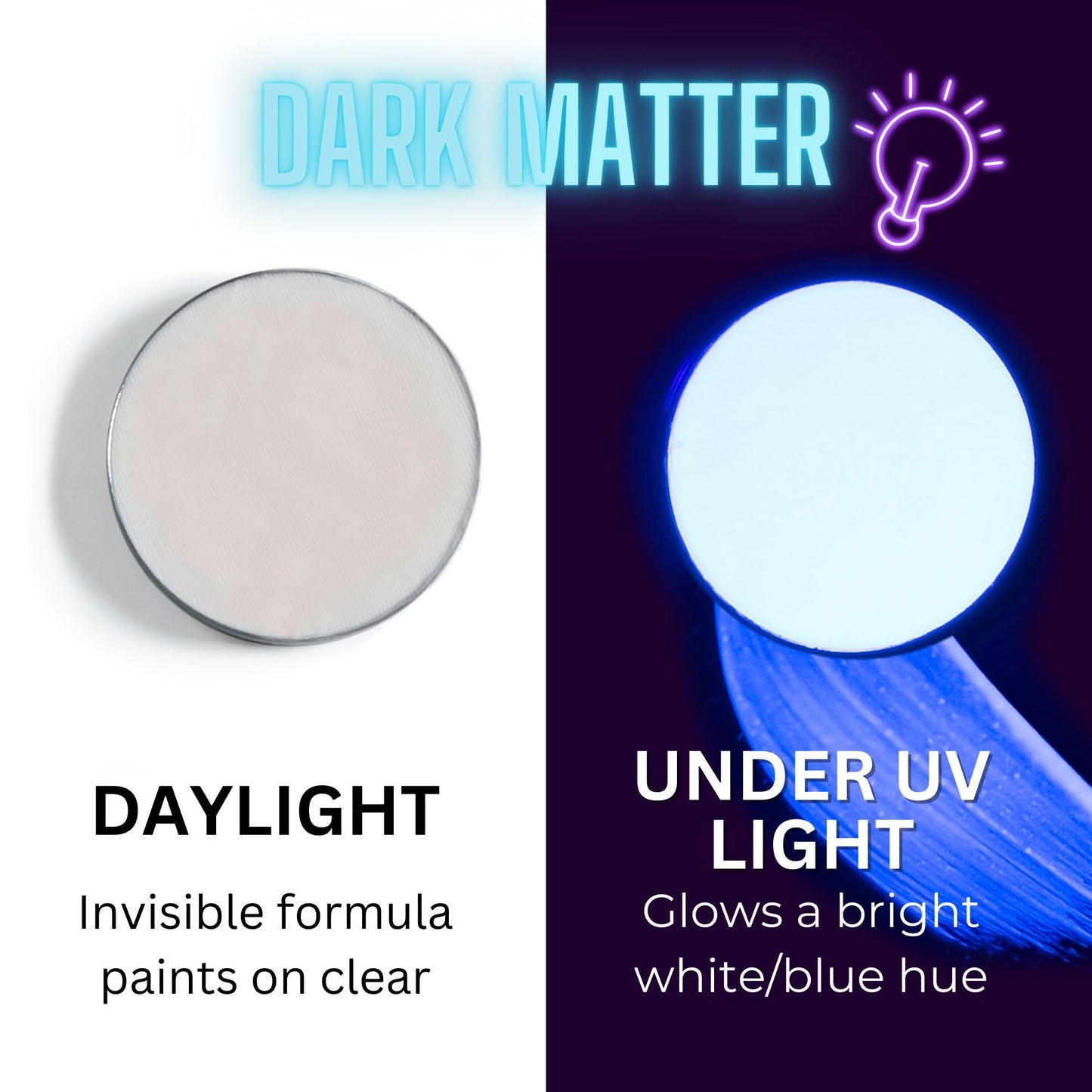 Mehron Paradise FX UV Neon Glow - Dark Matter - Neon Clear/Blue UV 0.25 oz | Pro Water-Activated Shimmer Paint for Raves, Costumes, SFX, Halloween Beauty & Personal Care Mehron