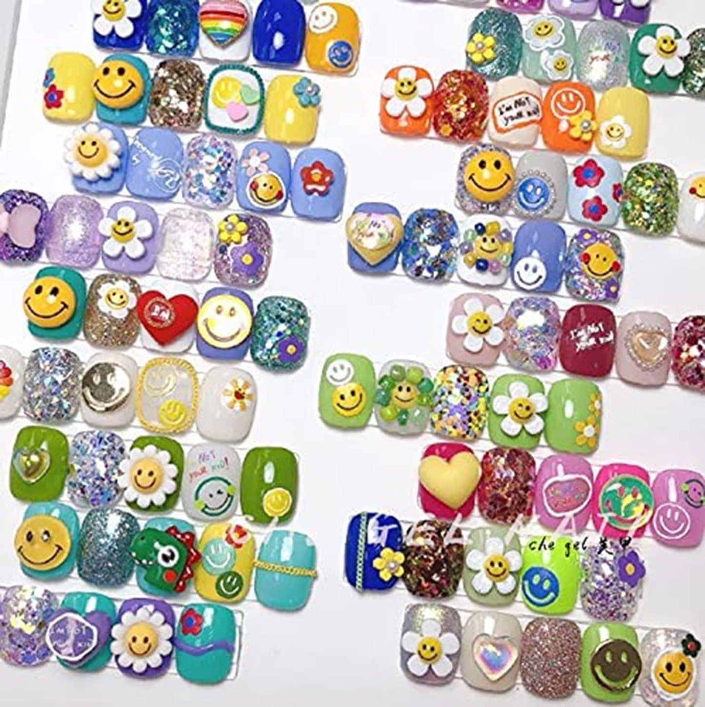 New Sunflower Nail Art Sticker Decals 5D Embossed, Summer Sun Happy Flower Rainbow Nail Art Decoration Sticker (3 Sheets) Beauty & Personal Care TPhaelay