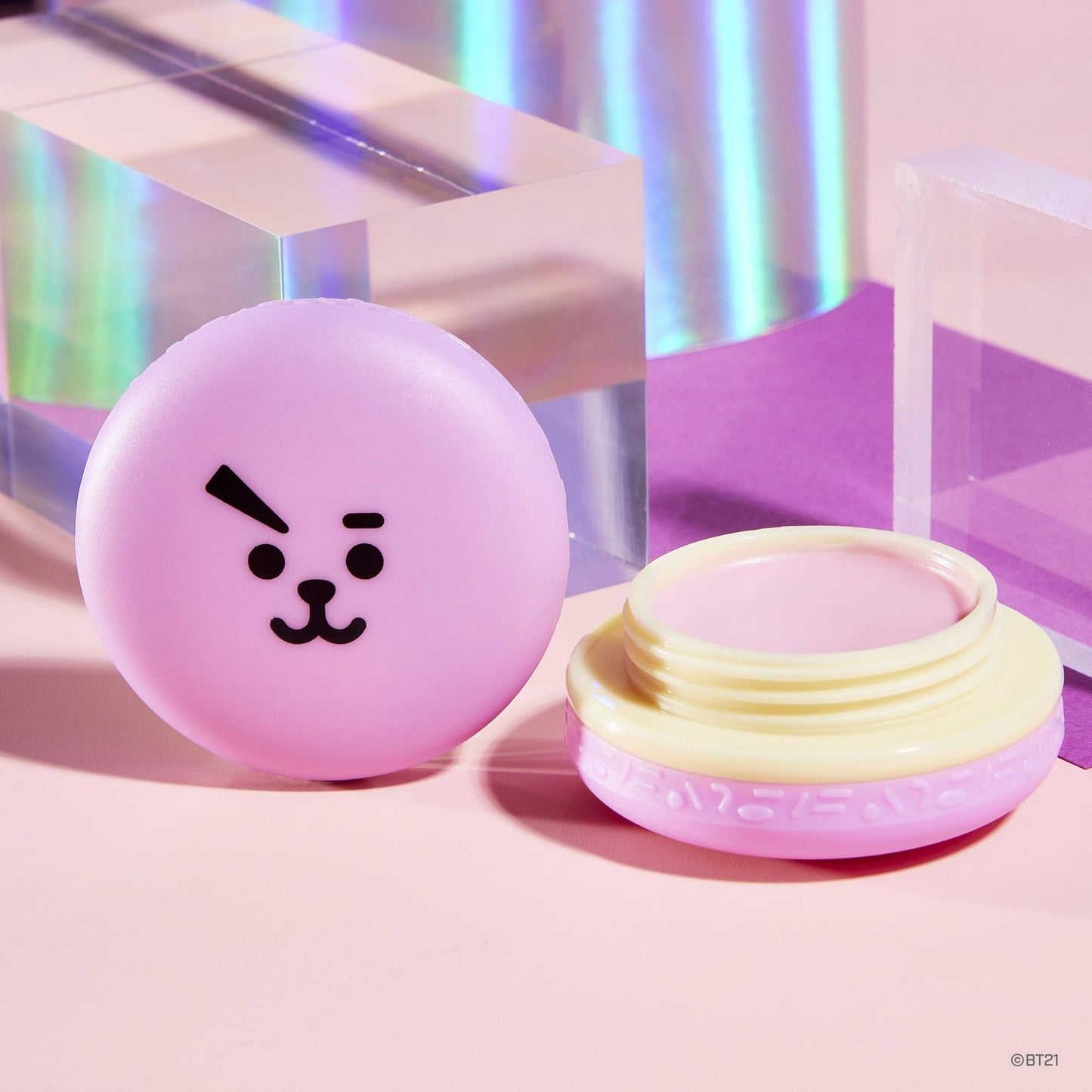 The Crème Shop BT21 COOKY Macaron Lip Balm - Rose Beauty and Personal Care The Crème Shop