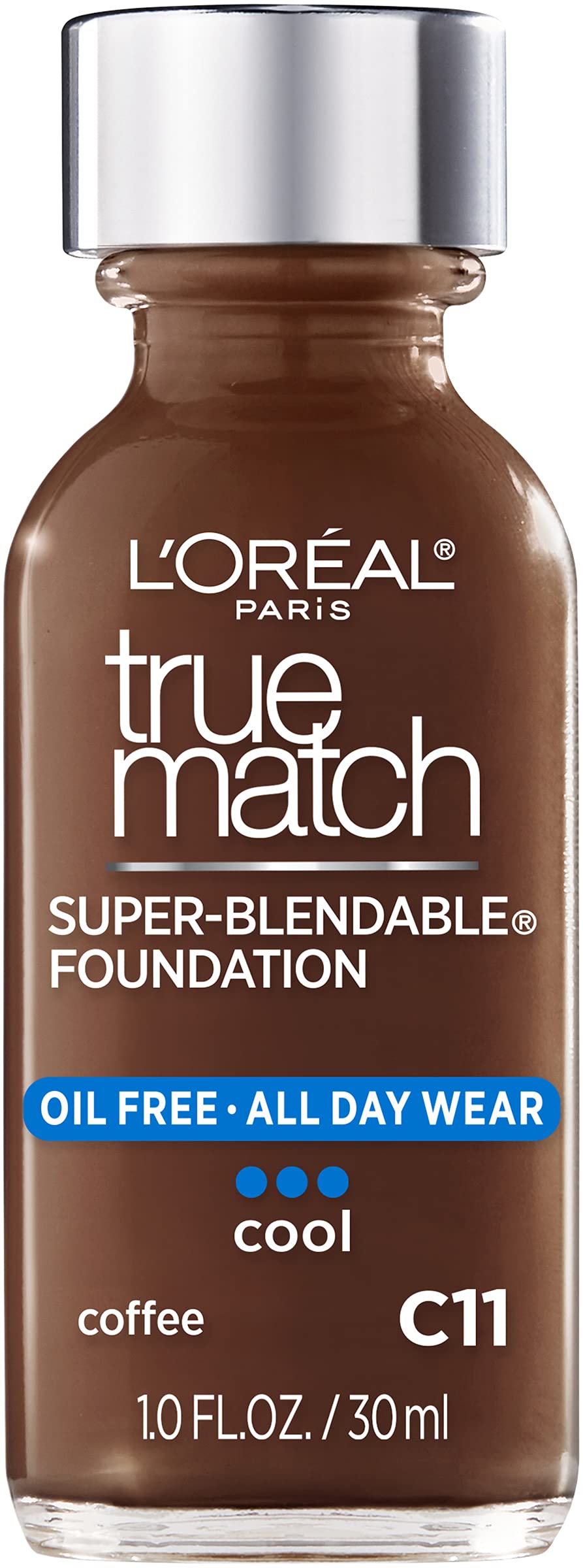 L’Oréal Paris Makeup True Match Super-Blendable Liquid Foundation, Coffee C11, 1 Fl Oz,1 Count Beauty & Personal Care L'Oreal Paris