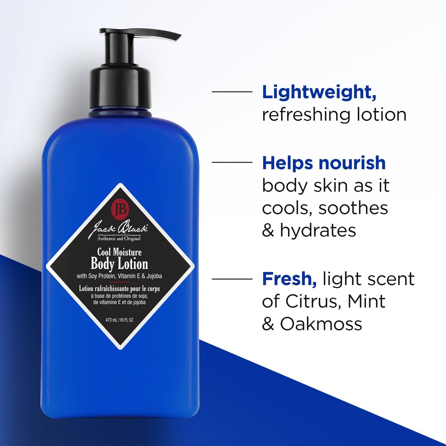 Jack Black Cool Moisture Body Lotion - Mens Lotion for Dry Skin, Mens Body Lotion, 16 Fl Oz Beauty & Personal Care Jack Black