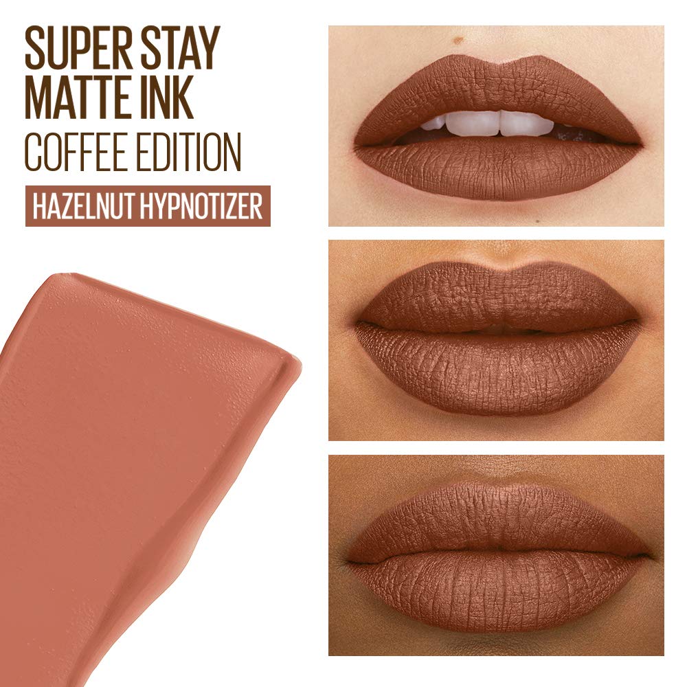 Maybelline New York SuperStay Matte Ink Liquid Lipstick, Coffee Edition, Hazelnut Hypnotizer, 0.17 Ounce Beauty & Personal Care MAYBELLINE