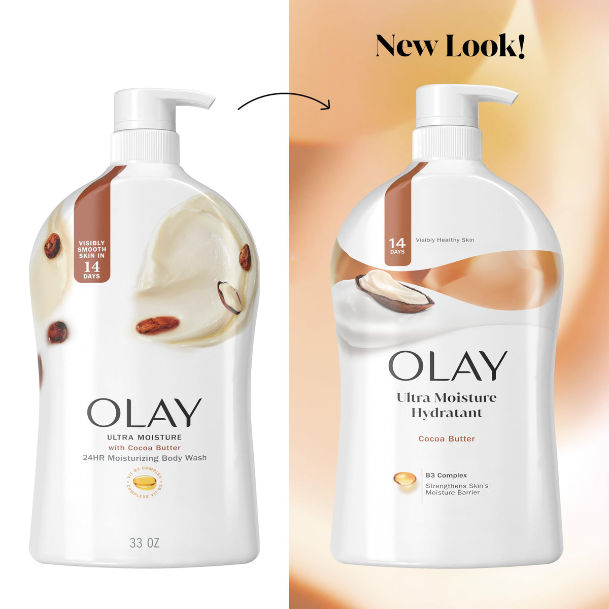 Olay Body Wash for Women, Ultra Moisture, 24/7 Moisture Barrier Repair, Hydrating Formula for Visibly Healthy Soft Skin, Vitamin B3 & Hyaluronic Beauty & Personal Care Olay