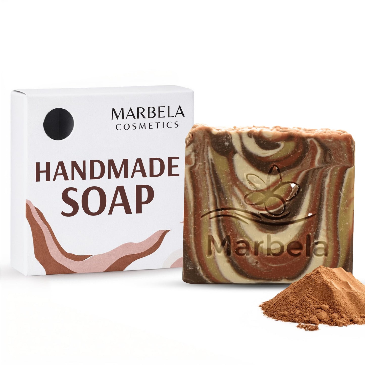 Marbela Cosmetics Hydrating Clay Soap Bar - Unscented Natural Face & Body Soap for Sensitive Skin - Vegan Palm Oil Free Handmade Soap USA 3.5 oz Beauty & Personal Care Marbela