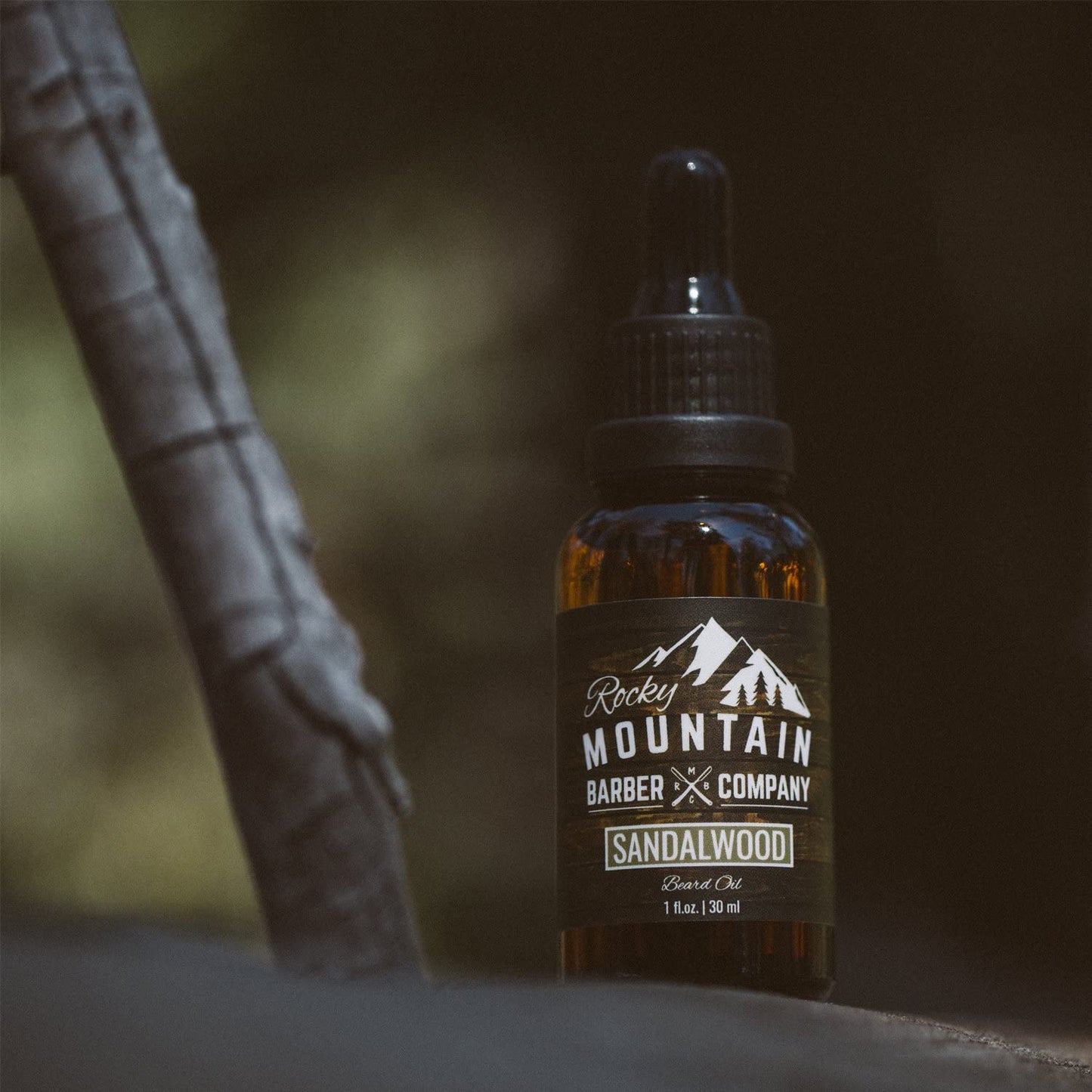 Rocky Mountain Barber Company Men’s Sandalwood Beard Oil Featuring Grapeseed Oil, Coconut Oil, Argan Oil and Real Sandalwood Essential Oil Beauty & Personal Care Rocky Mountain Barber Company