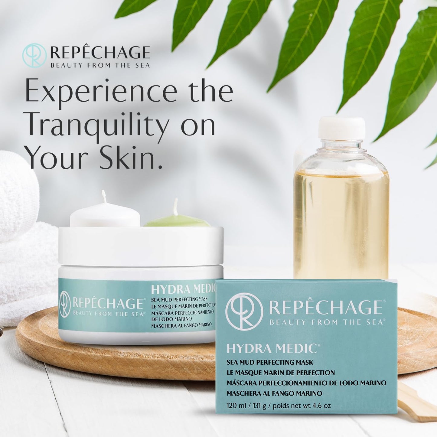 Repechage Sea Mud Mask for Women and Men, 4 fl. oz., Deep Exfoliating Pore Cleanser for Dry, Oily, Blemish Prone Face and Skin, Enhance Brighten Beauty & Personal Care Repechage