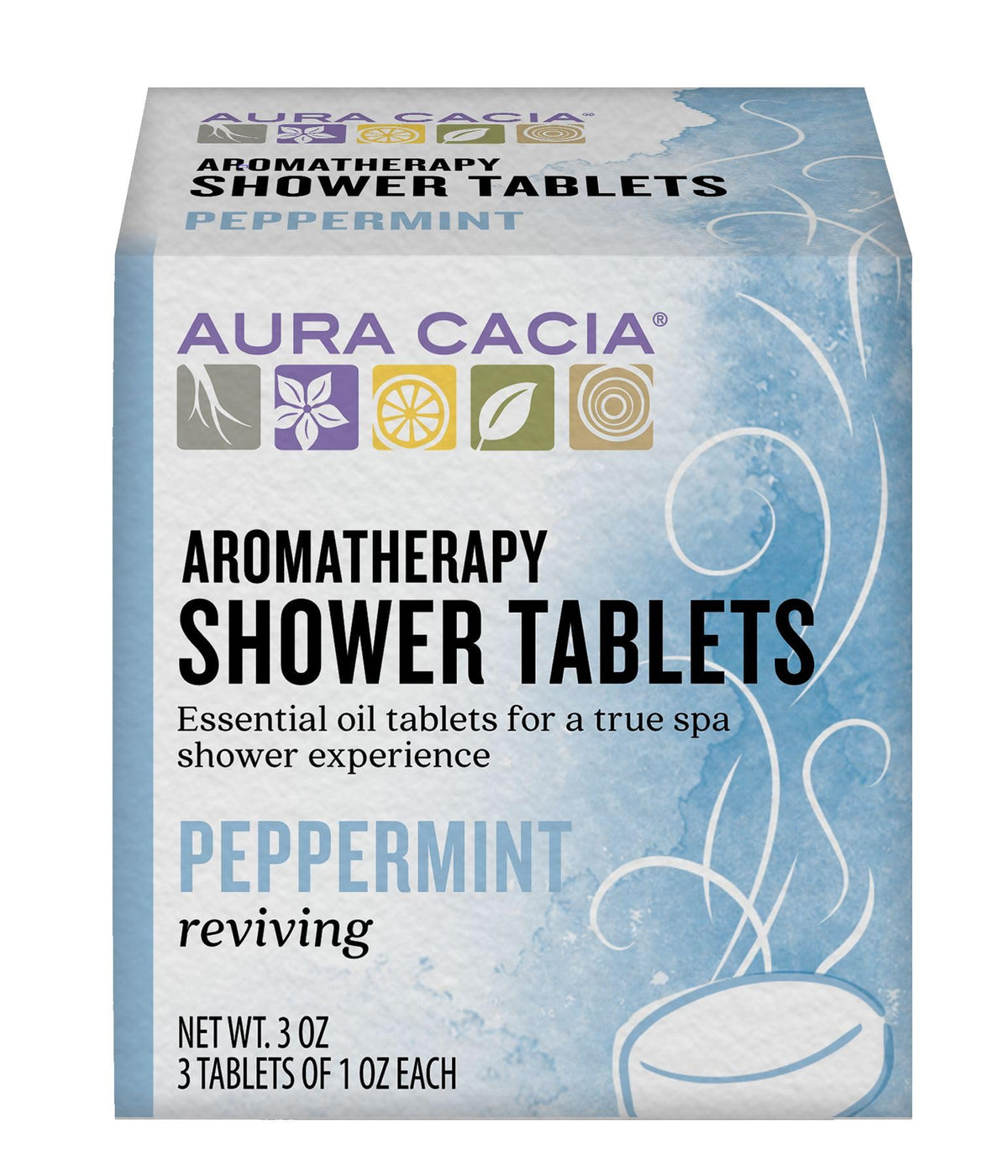 Aura Cacia Aromatherapy Shower Tablets, Reviving Peppermint, 3 Ounce (Pack of 3) Beauty & Personal Care Aura Cacia