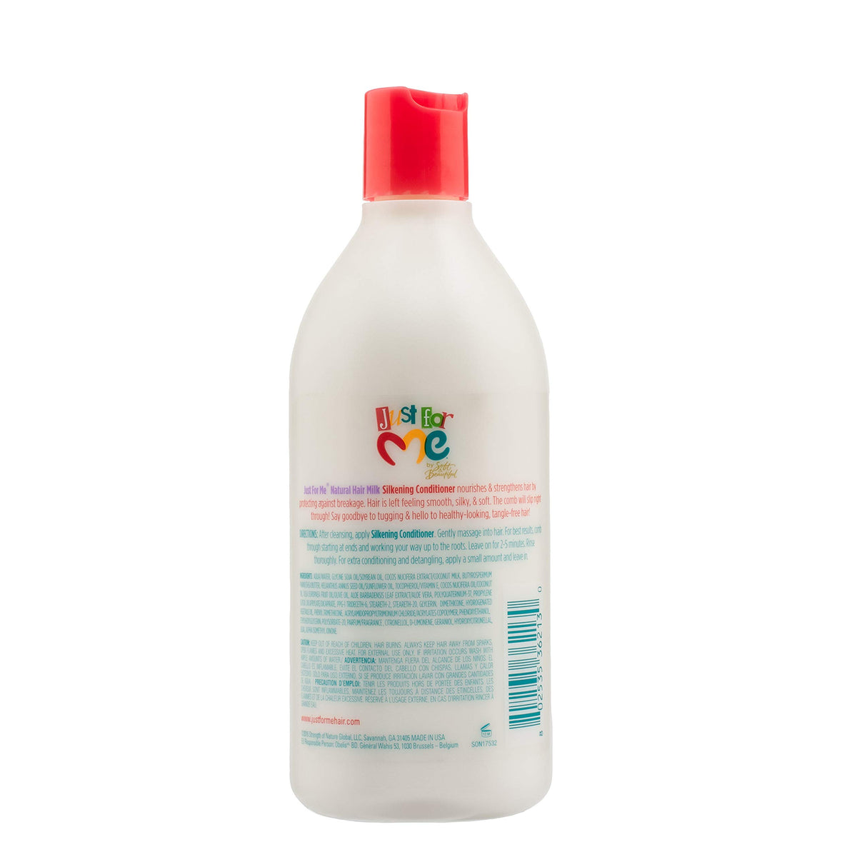Just For Me Natural Hair Milk Silkening Conditioner, Nourishes For Softness & Bounce, With Coconut Milk, Shea Butter, Vitamin E & Sunflower Oil, 13.5