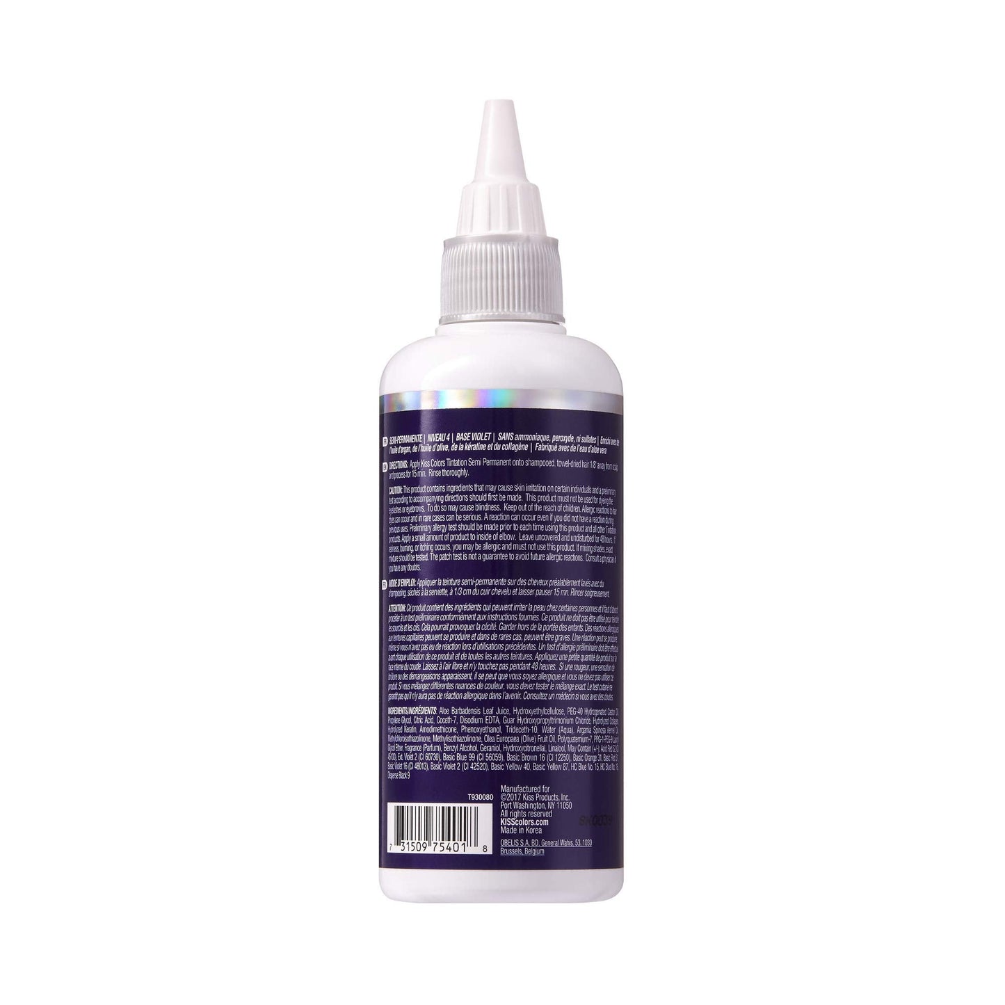 Red by Kiss Tintation Semi-Permanent Hair Color, Aloe Vera Water Based, Argan Oil, Olive Oil, Collagen & Keratin, Long-Lasting Color Dye (Black Beauty & Personal Care Red By Kiss