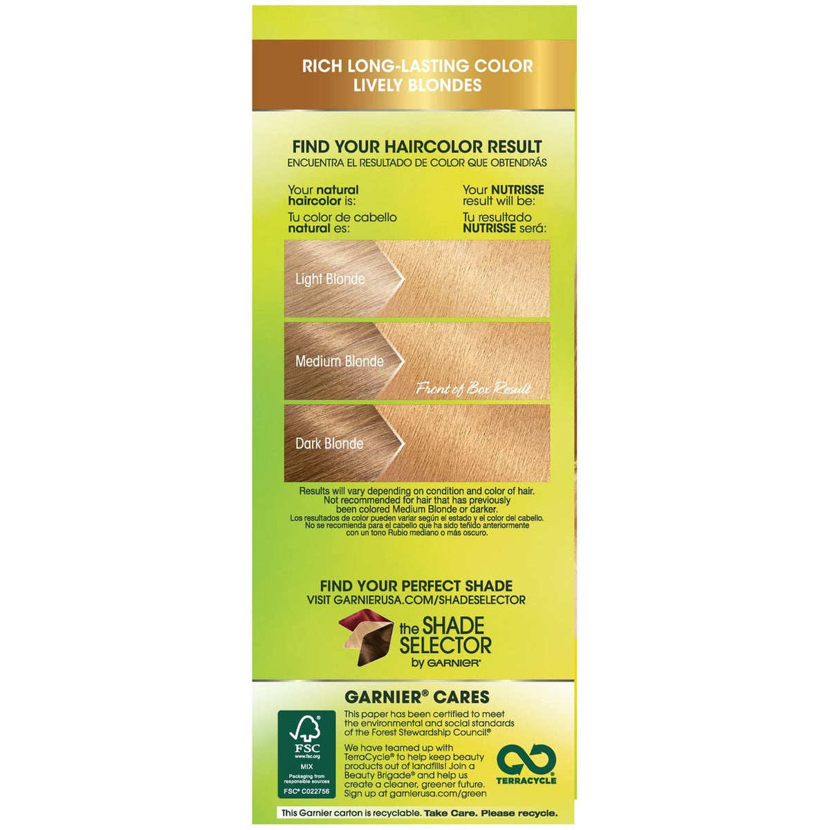 Garnier Nutrisse Nourishing Hair Color Creme, 93 Light Golden Blonde (Honey Butter) (Packaging May Vary) Beauty & Personal Care Garnier