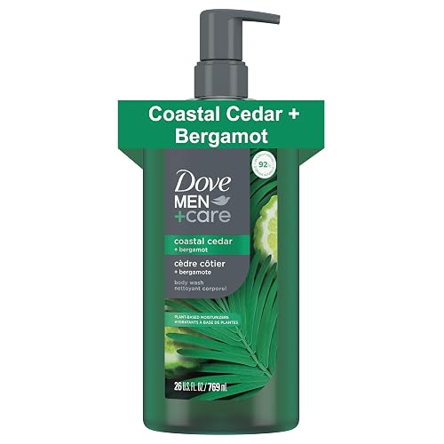 DOVE MEN Coastal Cedar + Bergamot Moisturizing Body Wash | #1 Dermatologist Body Wash for Men, Sulfate, Paraben, & Dye Free | 26oz Beauty & Personal Care DOVE MEN + CARE